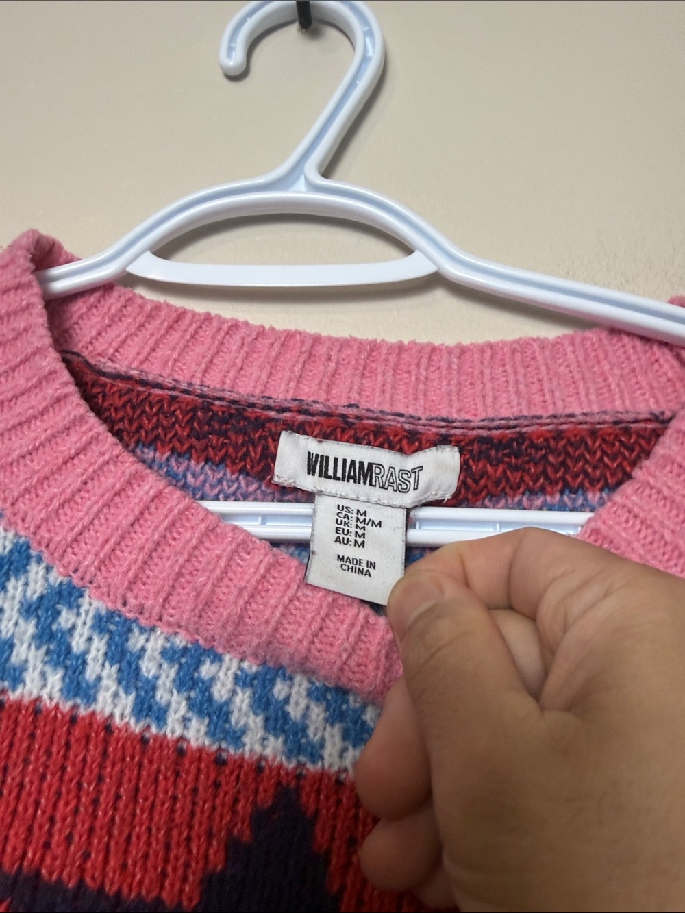 William Rast Star-Pattern Crewneck size M - Picture 2 of 5